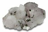 Spotted Phantom Amethyst Crystal Cluster with Epidote - China #290380-1
